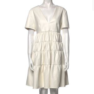 Staud Leather Knee Length Dress